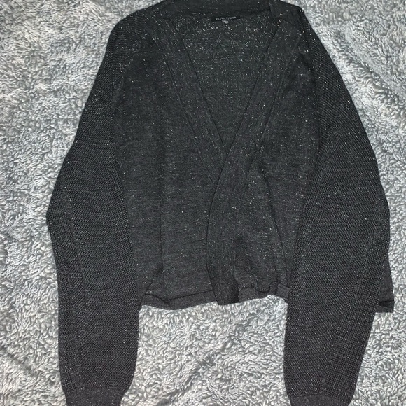 Eileen Fisher Charcoal
Metallic Shimmer Fine
Merino Cropped Sweater
Cardigan - Picture 5 of 12